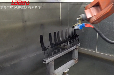 爾必地門把手噴涂機器人案例